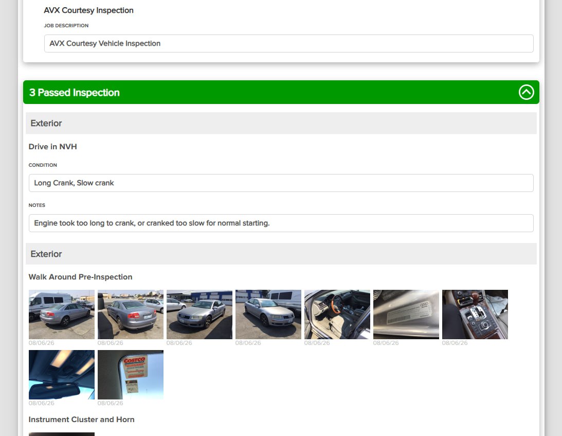Inspection - Passed Items